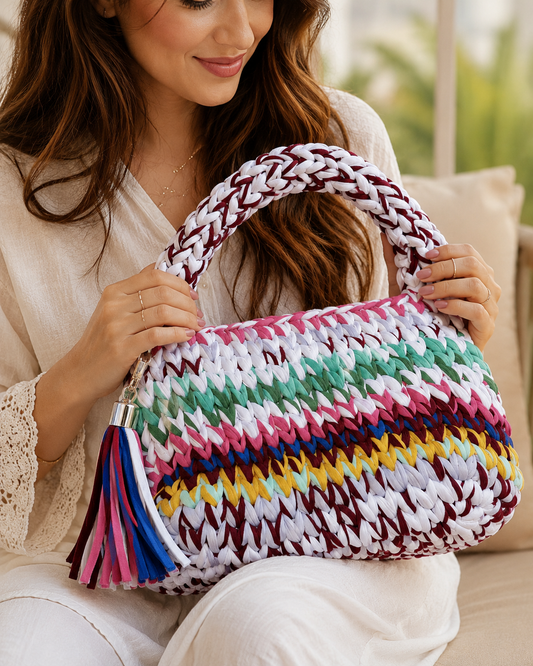 Pastel Candy Crochet Bag