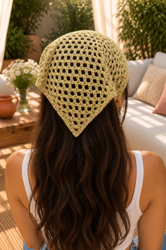 Golden Hour Sequin Crochet Bandana